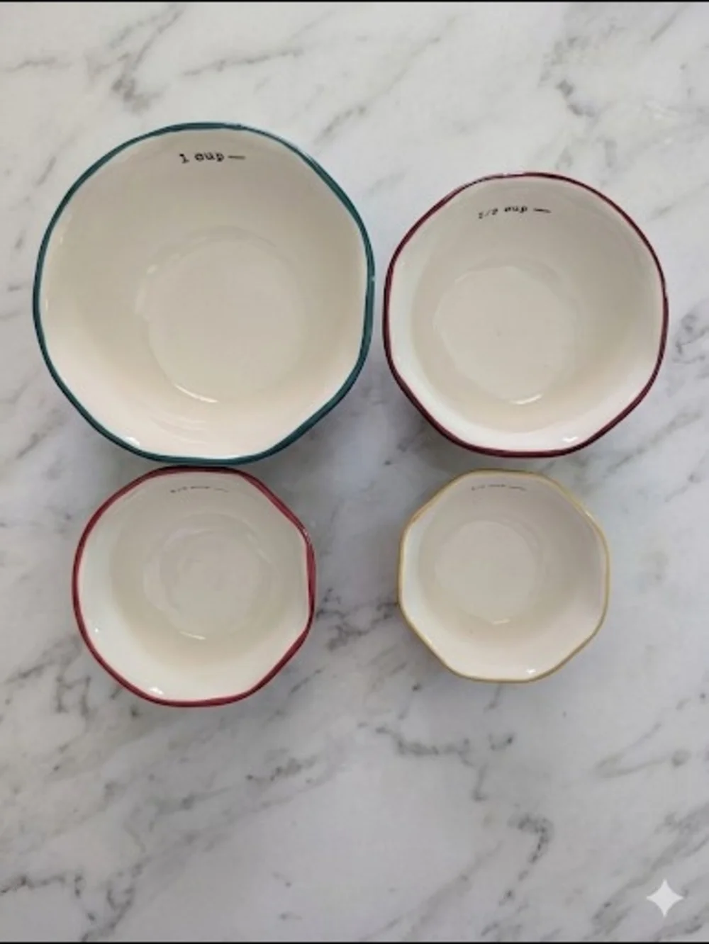 The Pioneer Woman Nesting Measuring Bowls, 4-Piece Ceramic Set, Floral Patterns